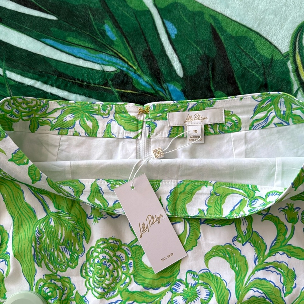 Lilly Pulitzer Green and White Mini Skirt - Picture 12 of 12